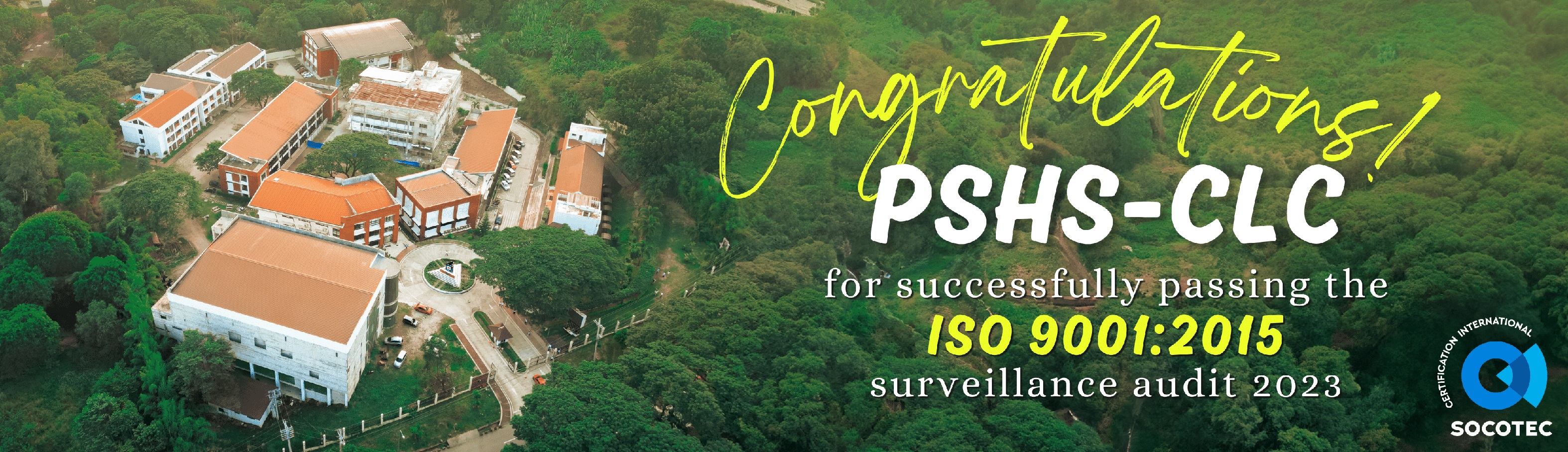 Congrats PSHS CLC - ISO9001